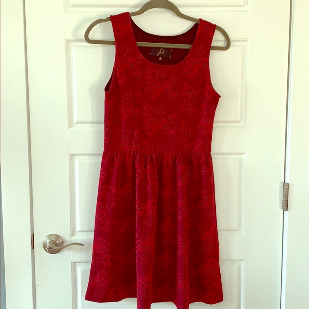 Red rose slip dress